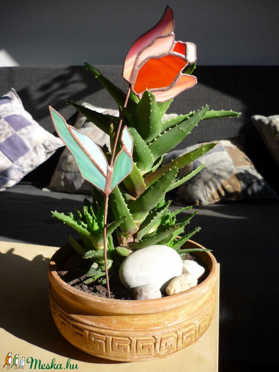 Narancsos tulipán. (tiffany virág, ajándék, anyák napjára, születésnapra, névnapra, lakberendezés) - - Meska.hu Narancsos tulipán. (tiffany virág, ajándék, anyák napjára, születésnapra, névnapra, lakberendezés) - - Meska.hu