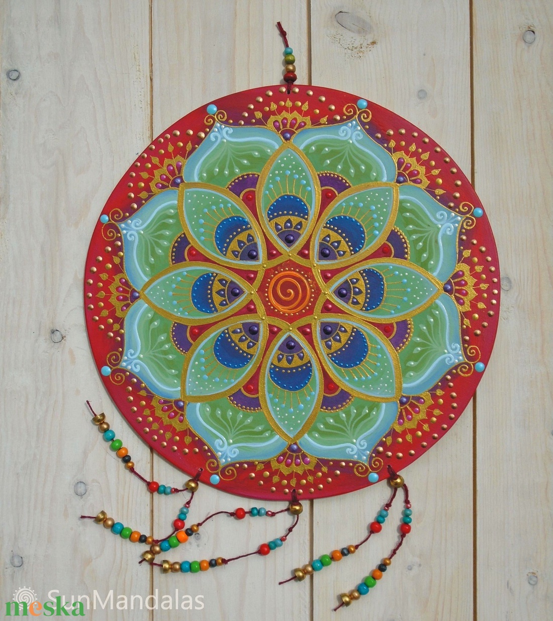 Zöld Virág Mandala - otthon & életmód - dekoráció - Meska.hu