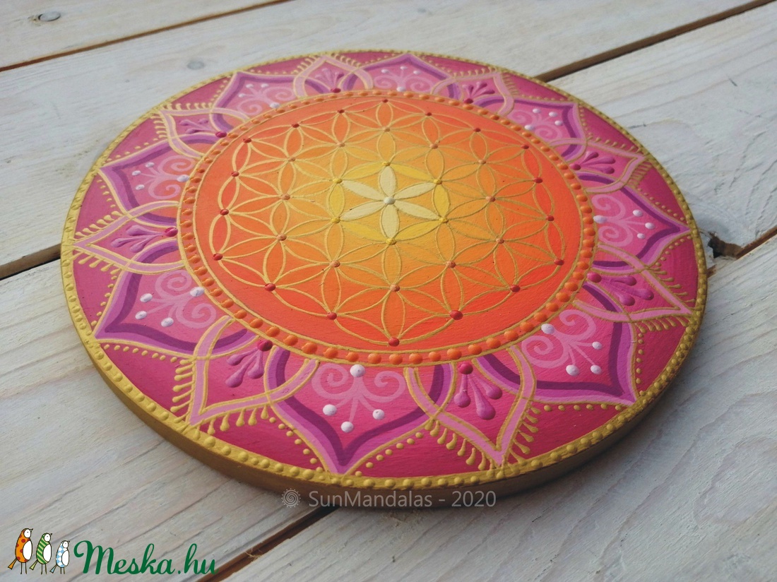 Rózsaszín Mandala  - otthon & életmód - dekoráció - Meska.hu