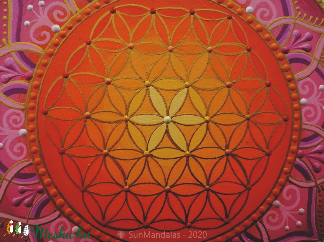 Rózsaszín Mandala  - otthon & életmód - dekoráció - Meska.hu