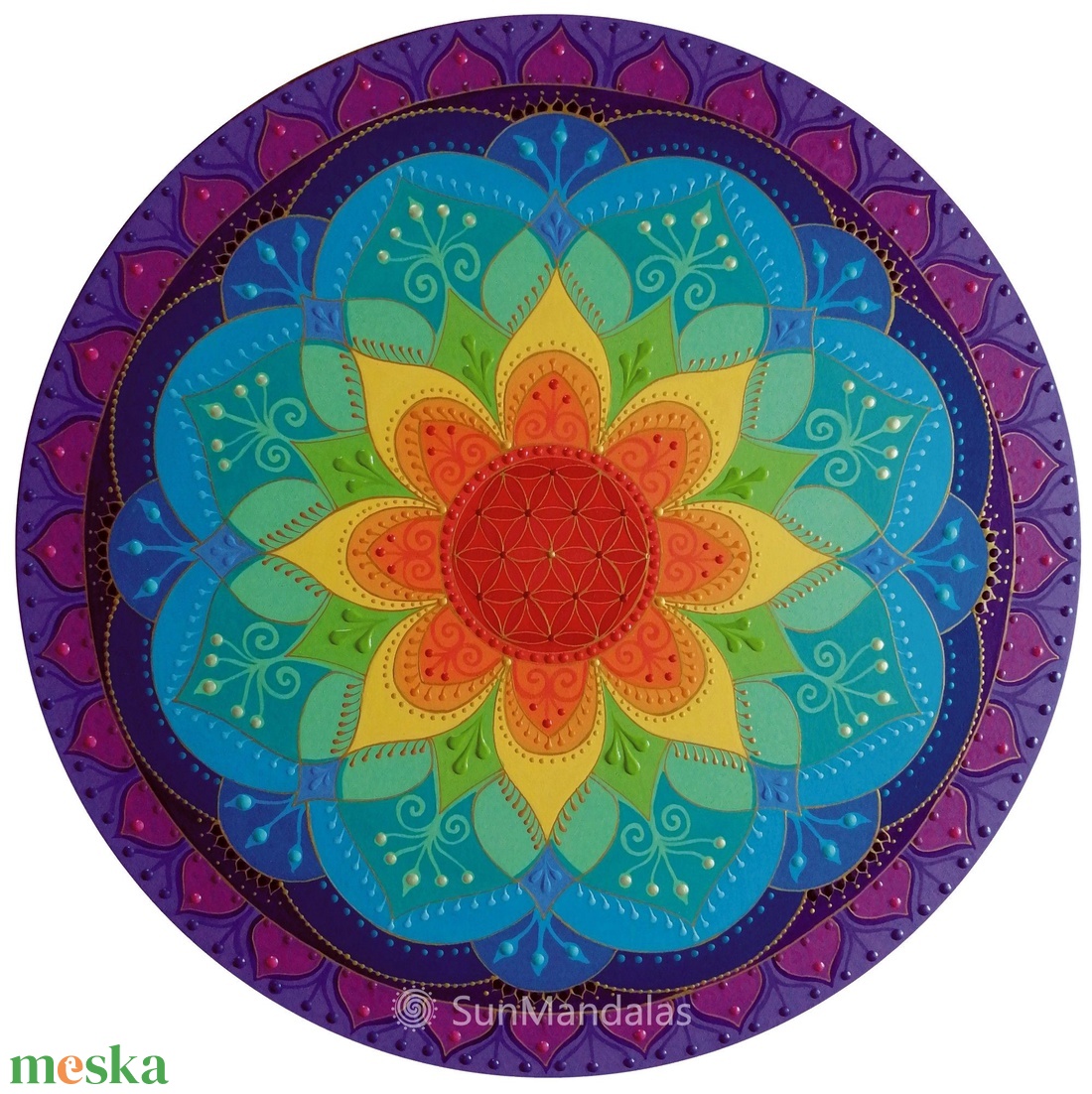 Csakra Mandala   - otthon & életmód - dekoráció - spiritualitás - mandala - Meska.hu