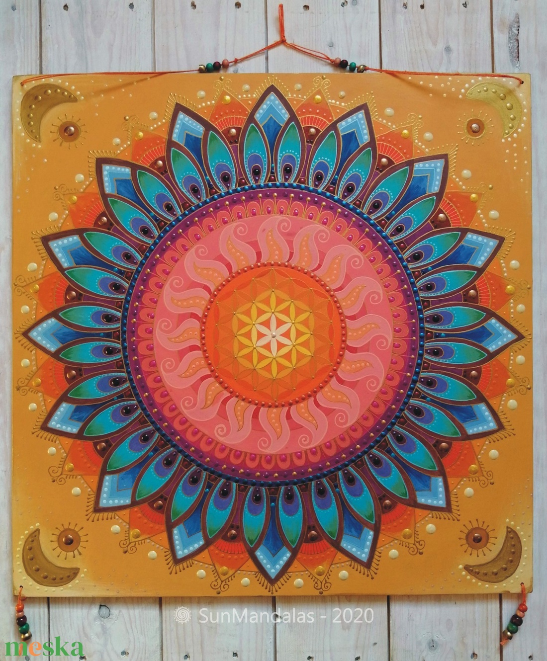 Kék Virág Mandala - otthon & életmód - dekoráció - spiritualitás - mandala - Meska.hu