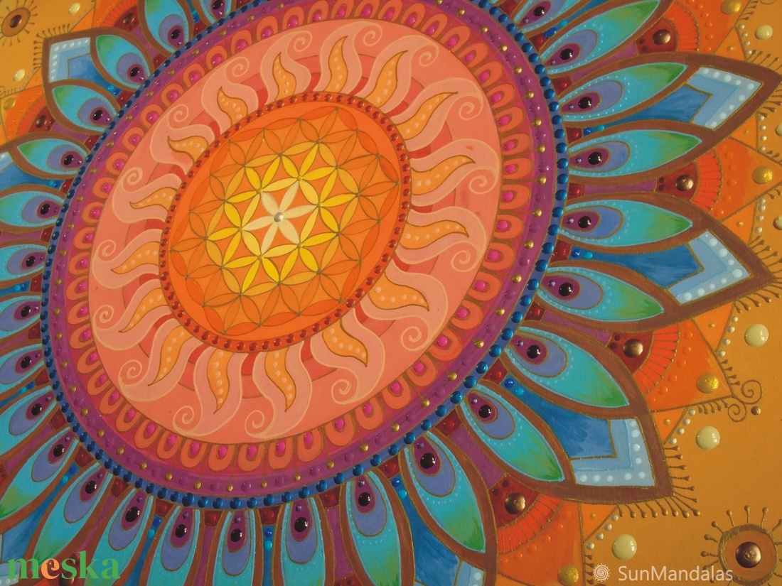 Kék Virág Mandala - otthon & életmód - dekoráció - spiritualitás - mandala - Meska.hu