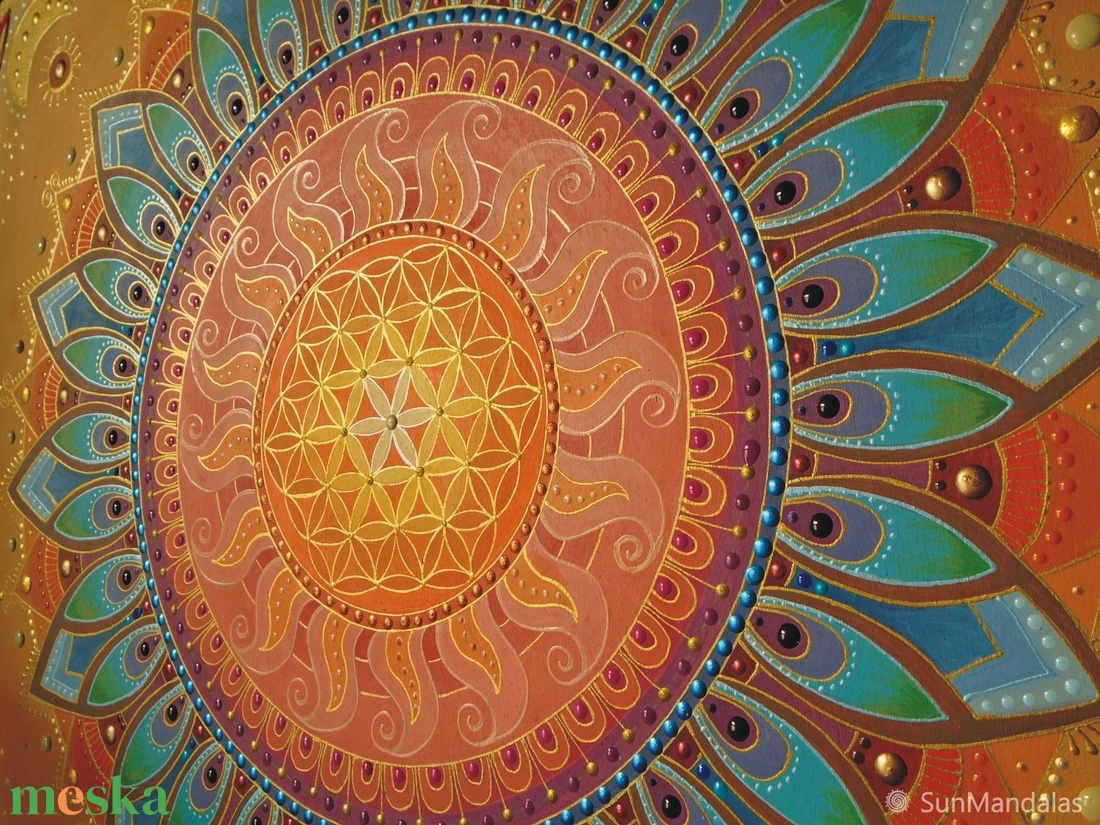 Kék Virág Mandala - otthon & életmód - dekoráció - spiritualitás - mandala - Meska.hu