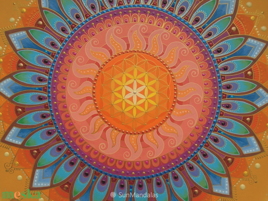 Kék Virág Mandala - otthon & életmód - dekoráció - spiritualitás - mandala - Meska.hu