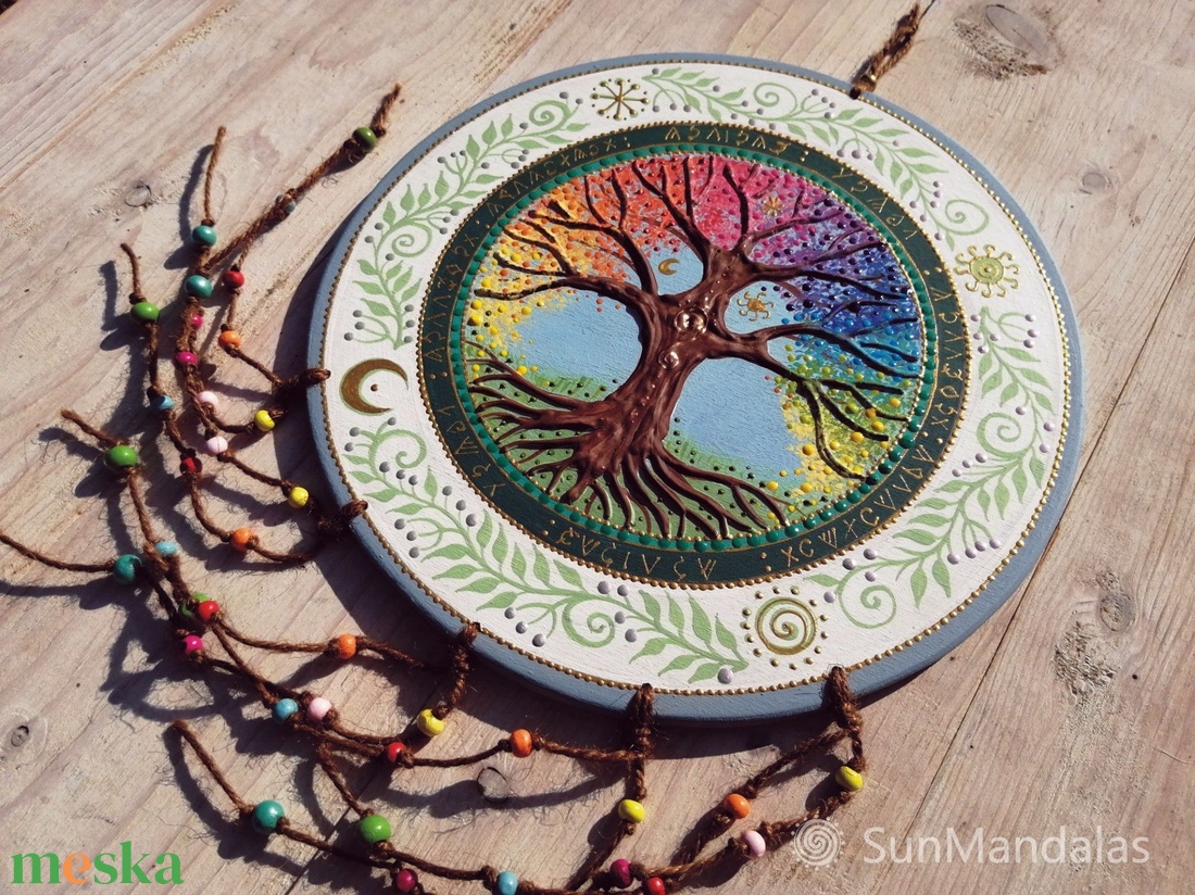 Szivárvány  Mandala  / Életfa  - otthon & életmód - dekoráció - spiritualitás - mandala - Meska.hu