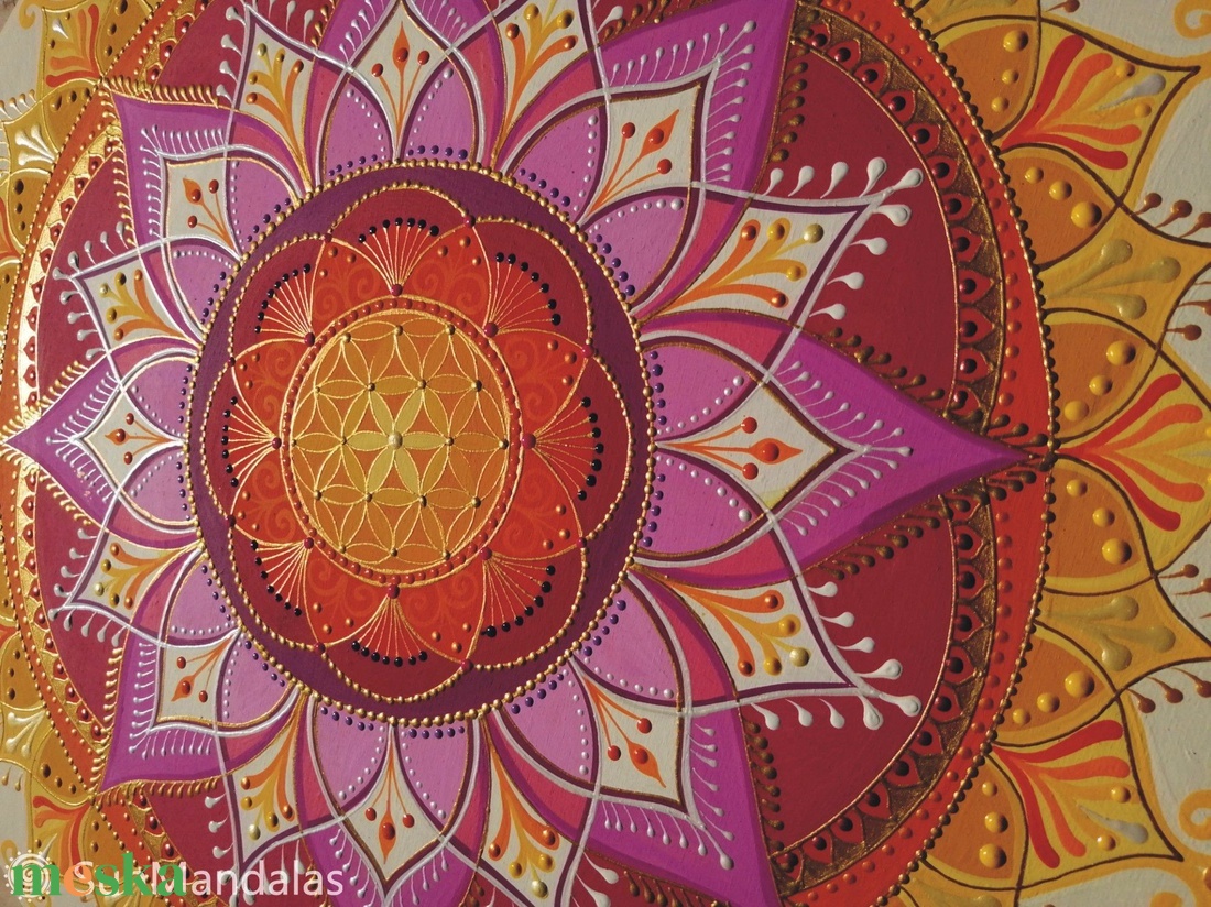 Sárga Virág Mandala   - otthon & életmód - dekoráció - spiritualitás - mandala - Meska.hu