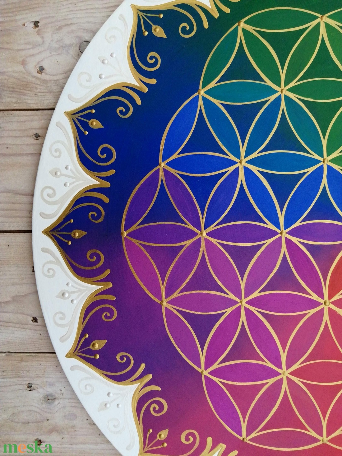 Szivárvány Élet Virága Mandala - otthon & életmód - dekoráció - spiritualitás - mandala - Meska.hu Szivárvány Élet Virága Mandala - otthon & életmód - dekoráció - spiritualitás - mandala - Meska.hu