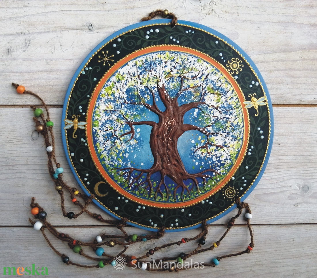 Meggyfa  Mandala  / Életfa  - otthon & életmód - dekoráció - spiritualitás - mandala - Meska.hu