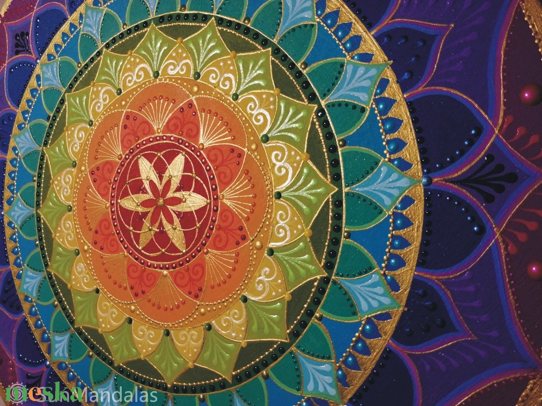 Életvirága  Mandala  Csakra színekkel  - otthon & életmód - dekoráció - spiritualitás - mandala - Meska.hu