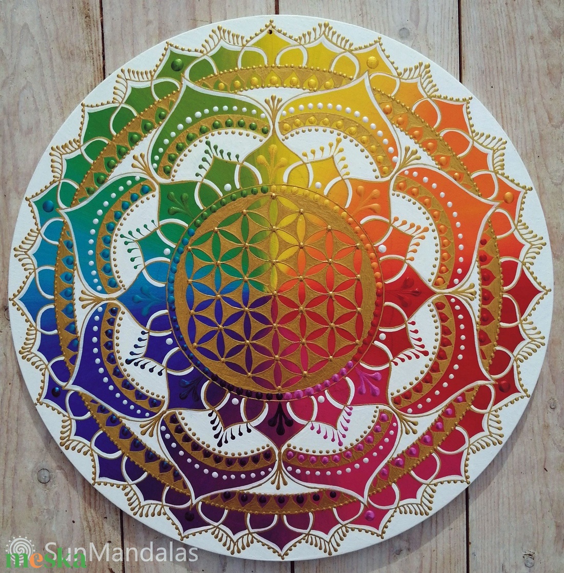 Szivárvány Mandala - otthon & életmód - dekoráció - spiritualitás - mandala - Meska.hu