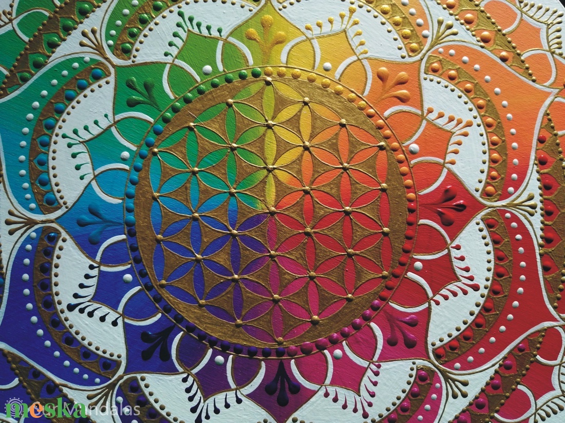 Szivárvány Mandala - otthon & életmód - dekoráció - spiritualitás - mandala - Meska.hu