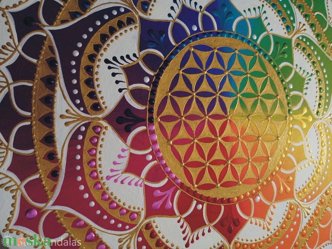 Szivárvány Mandala - otthon & életmód - dekoráció - spiritualitás - mandala - Meska.hu