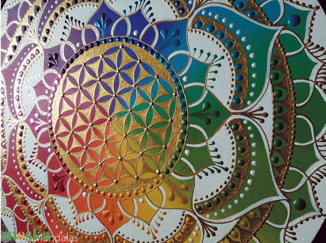 Szivárvány Mandala - otthon & életmód - dekoráció - spiritualitás - mandala - Meska.hu