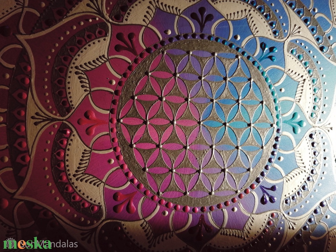  Kék-lila  Mandala - otthon & életmód - dekoráció - spiritualitás - mandala - Meska.hu