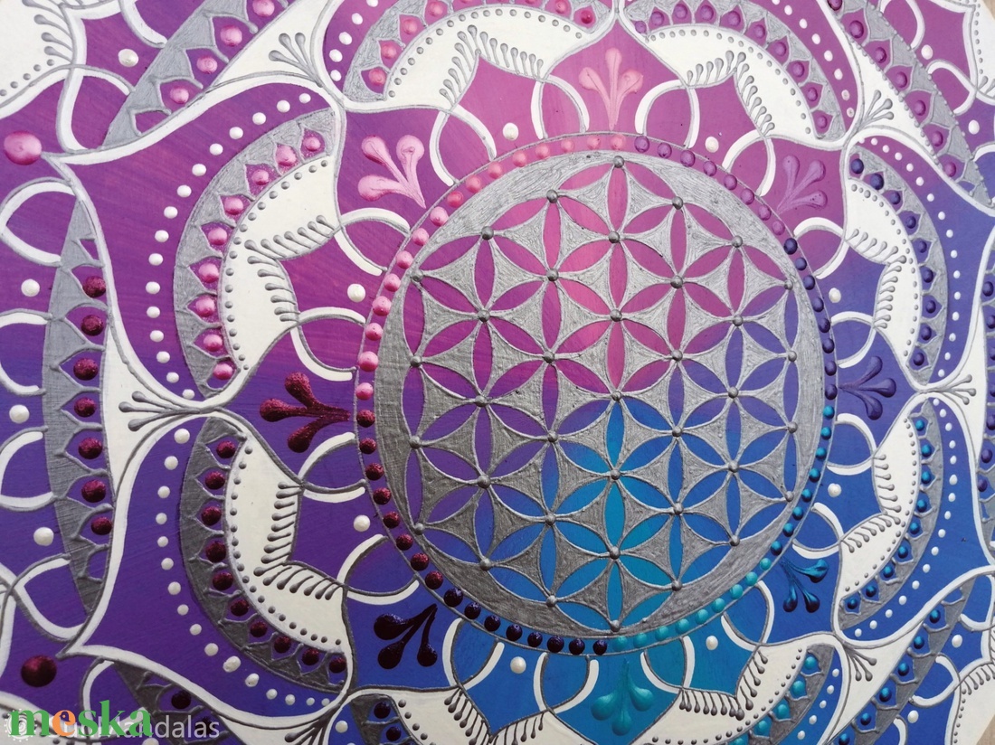  Kék-lila  Mandala - otthon & életmód - dekoráció - spiritualitás - mandala - Meska.hu