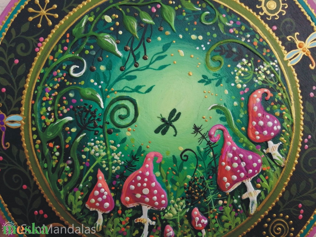 Varázserdő rózsaszín gombákkal - otthon & életmód - dekoráció - spiritualitás - mandala - Meska.hu Varázserdő rózsaszín gombákkal - otthon & életmód - dekoráció - spiritualitás - mandala - Meska.hu