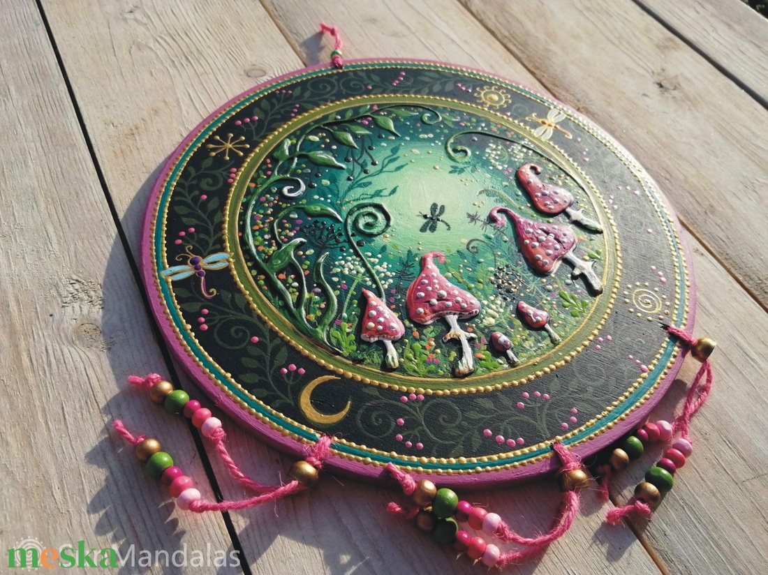 Varázserdő rózsaszín gombákkal - otthon & életmód - dekoráció - spiritualitás - mandala - Meska.hu Varázserdő rózsaszín gombákkal - otthon & életmód - dekoráció - spiritualitás - mandala - Meska.hu
