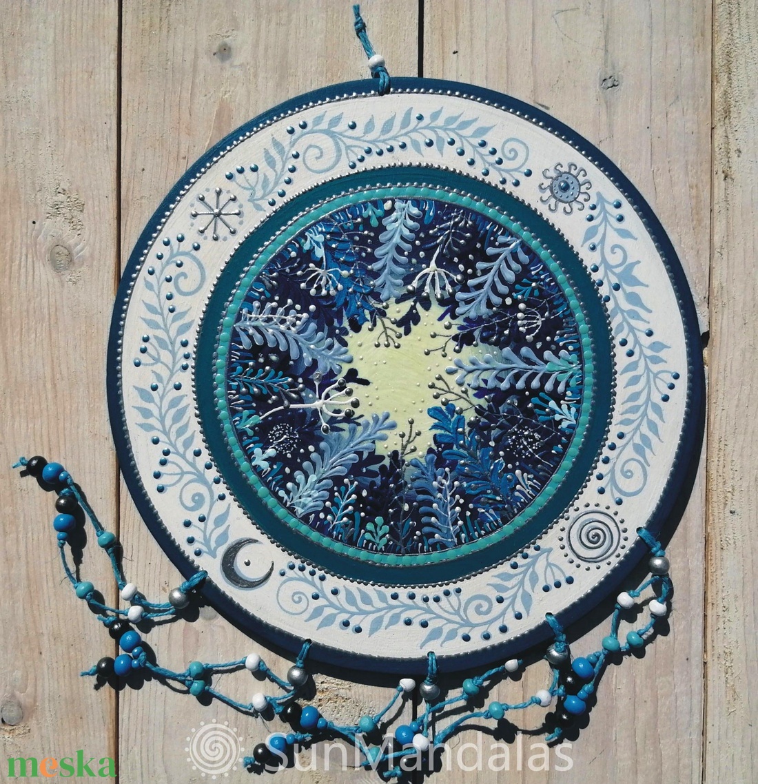 Ezüst erdei Hold  - otthon & életmód - dekoráció - spiritualitás - mandala - Meska.hu