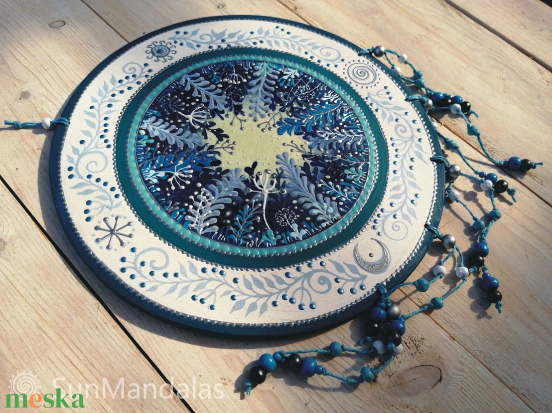 Ezüst erdei Hold  - otthon & életmód - dekoráció - spiritualitás - mandala - Meska.hu