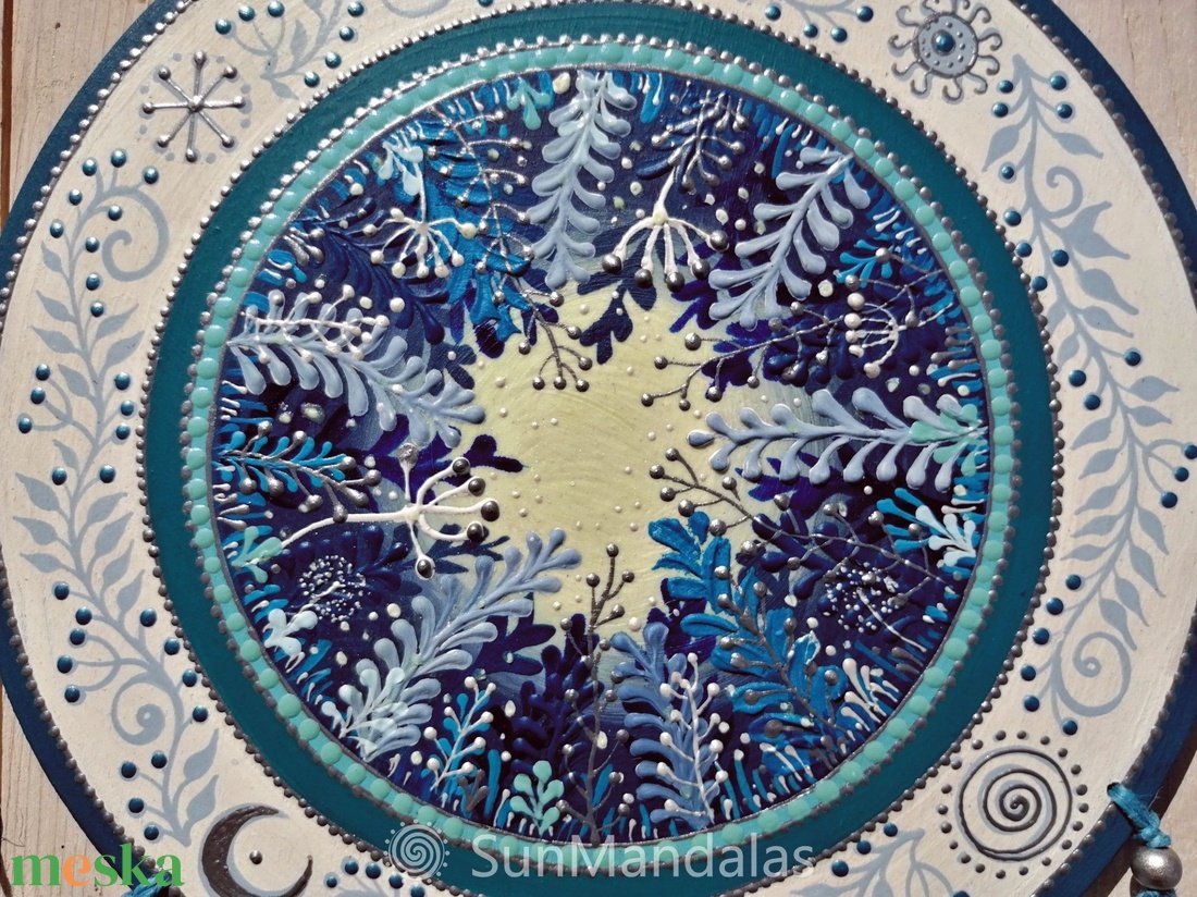 Ezüst erdei Hold  - otthon & életmód - dekoráció - spiritualitás - mandala - Meska.hu