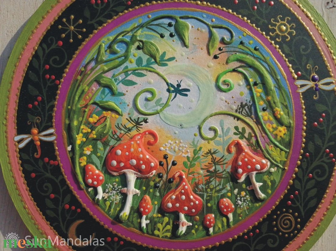 Varázserdő piros gombákkal - otthon & életmód - dekoráció - spiritualitás - mandala - Meska.hu Varázserdő piros gombákkal - otthon & életmód - dekoráció - spiritualitás - mandala - Meska.hu