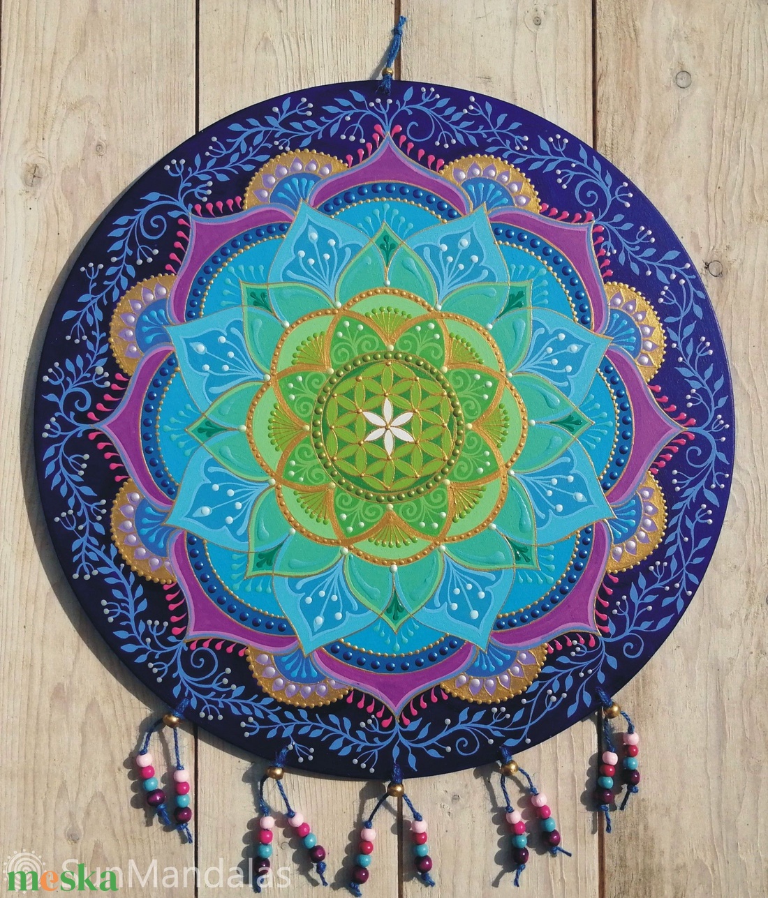 Kék Lótusz Mandala Életvirága szimbólummal - otthon & életmód - dekoráció - spiritualitás - mandala - Meska.hu Kék Lótusz Mandala Életvirága szimbólummal - otthon & életmód - dekoráció - spiritualitás - mandala - Meska.hu