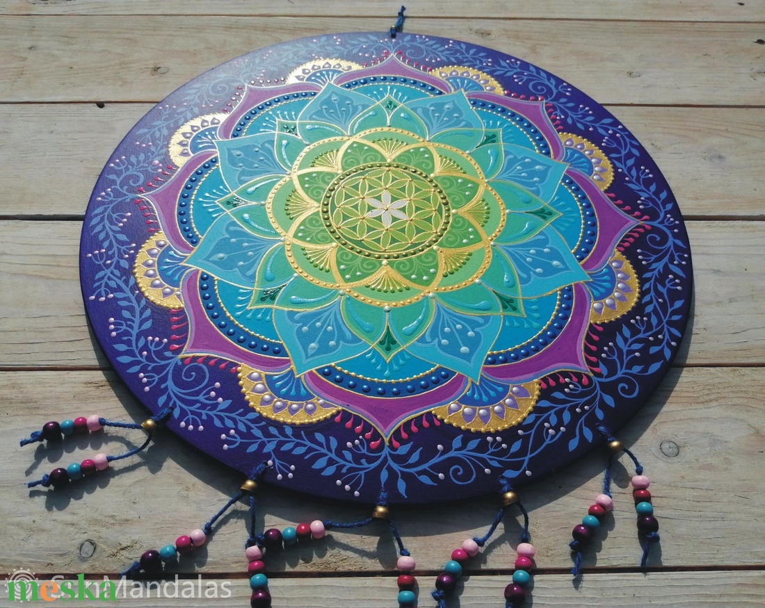 Kék Lótusz Mandala Életvirága szimbólummal - otthon & életmód - dekoráció - spiritualitás - mandala - Meska.hu Kék Lótusz Mandala Életvirága szimbólummal - otthon & életmód - dekoráció - spiritualitás - mandala - Meska.hu