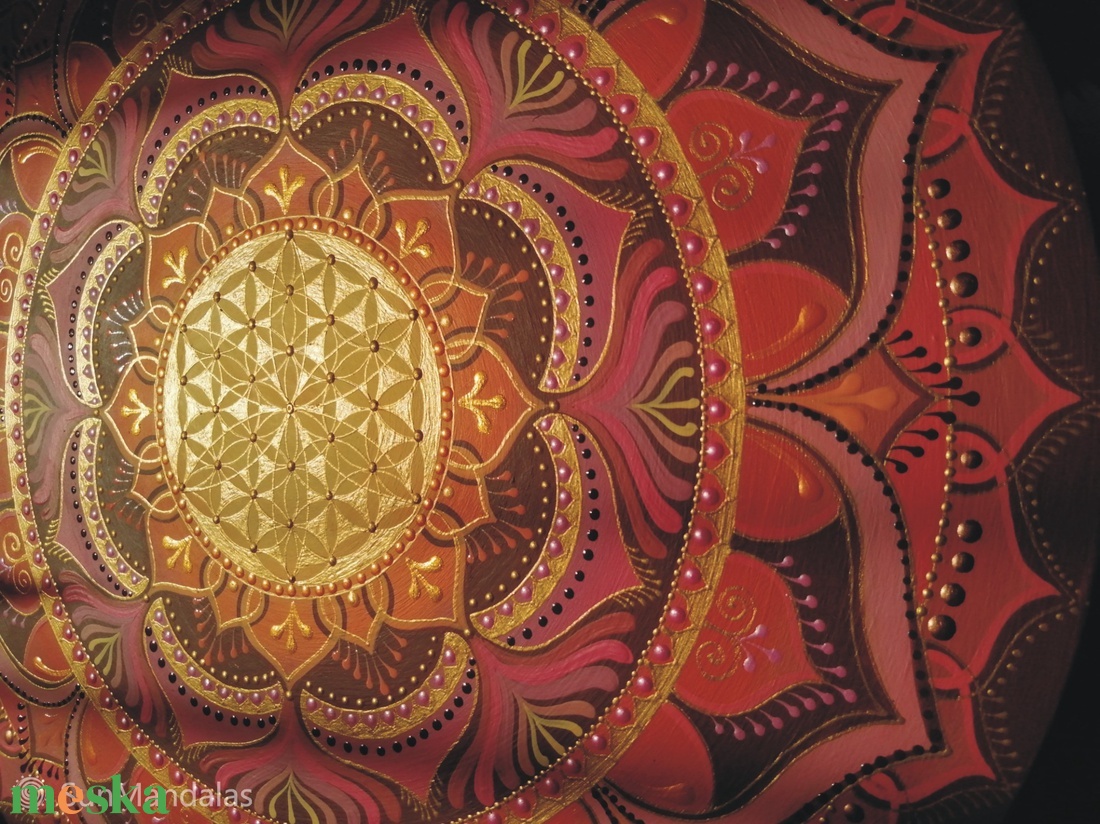 Rózsaszín-barna Mandala Életvirága szimbólummal - otthon & életmód - dekoráció - spiritualitás - mandala - Meska.hu Rózsaszín-barna Mandala Életvirága szimbólummal - otthon & életmód - dekoráció - spiritualitás - mandala - Meska.hu