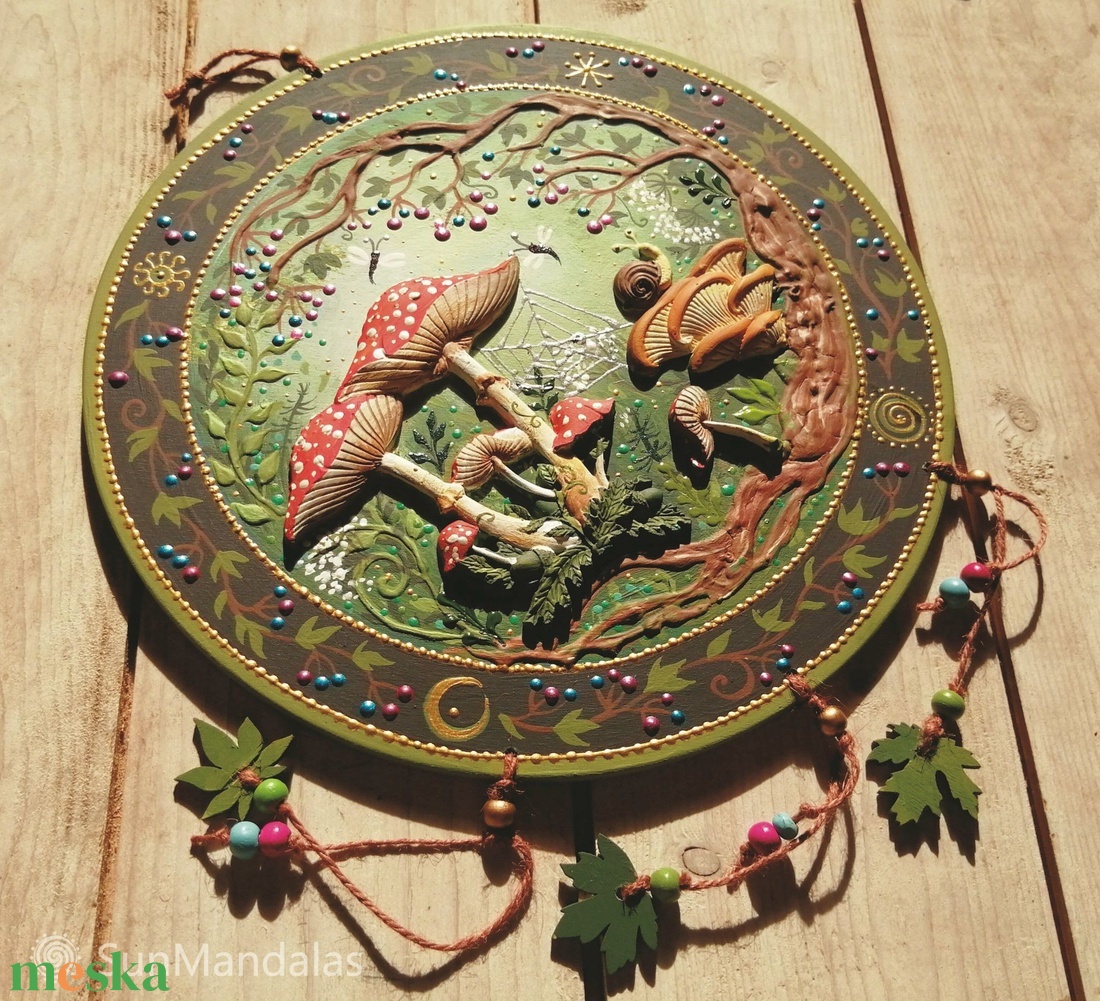 Varázserdő piros gombákkal - otthon & életmód - dekoráció - spiritualitás - mandala - Meska.hu Varázserdő piros gombákkal - otthon & életmód - dekoráció - spiritualitás - mandala - Meska.hu