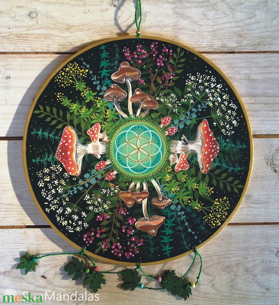 Erdei gombás Mandala Életmag szimbólummal - otthon & életmód - dekoráció - spiritualitás - mandala - Meska.hu Erdei gombás Mandala Életmag szimbólummal - otthon & életmód - dekoráció - spiritualitás - mandala - Meska.hu