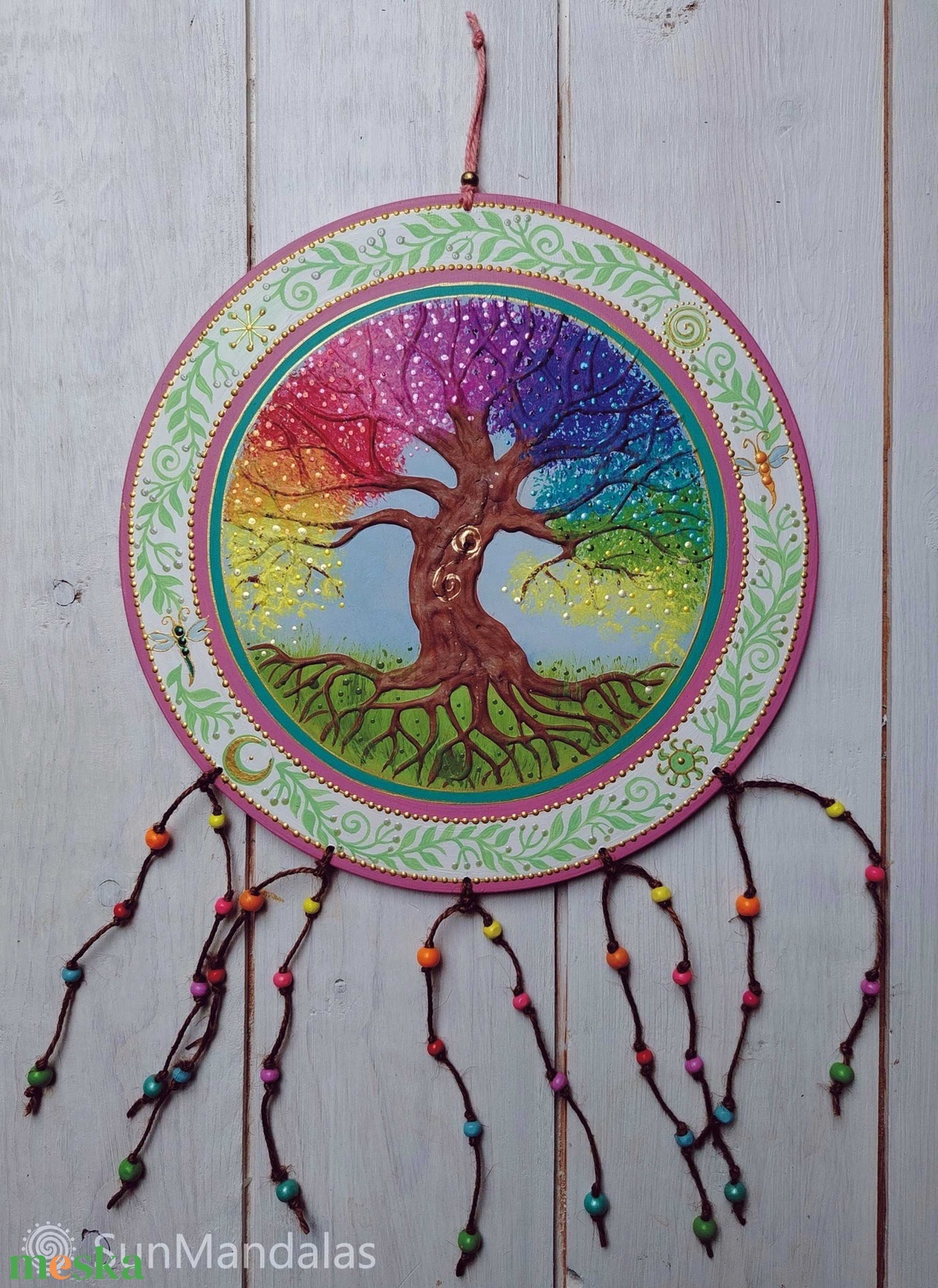 Szivárvány  Életfa  - otthon & életmód - dekoráció - fali és függő dekoráció - falra akasztható dekor - Meska.hu