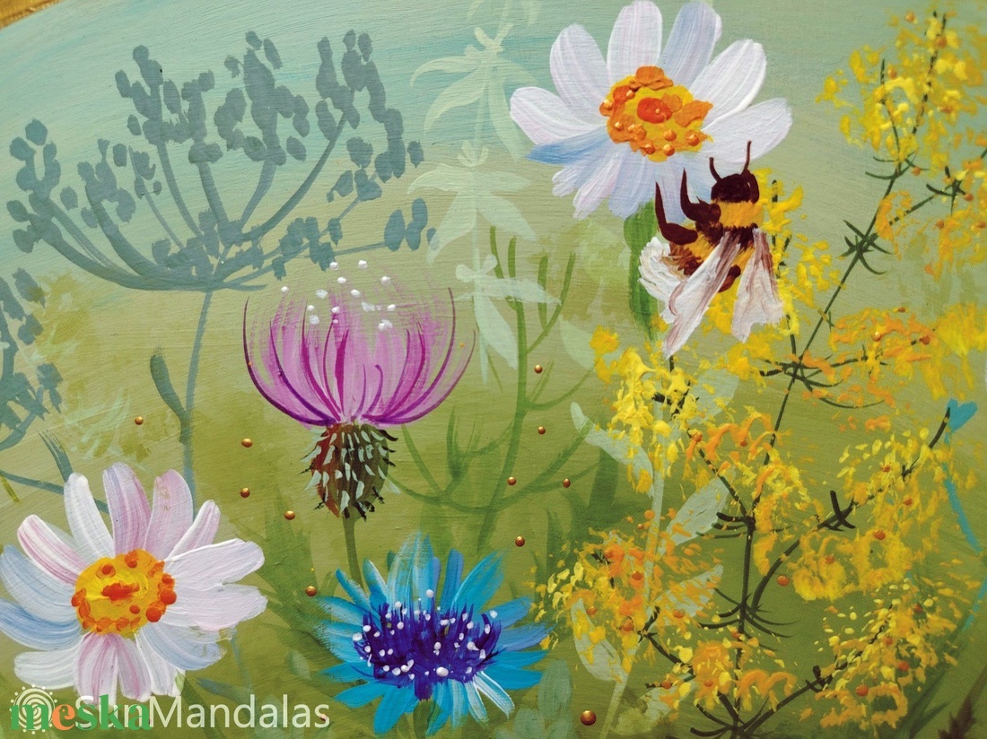  Margarétás Mandala Életvirága szimbólummal  - otthon & életmód - dekoráció - spiritualitás - mandala - Meska.hu