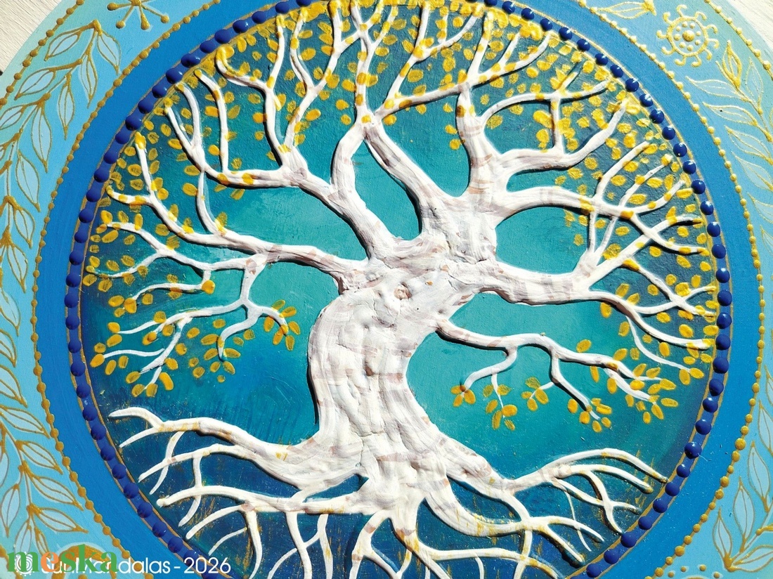 Arany nyír  Életfa  - otthon & életmód - dekoráció - fali és függő dekoráció - falra akasztható dekor - Meska.hu