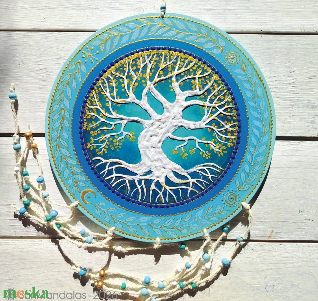 Arany nyír  Életfa  - otthon & életmód - dekoráció - fali és függő dekoráció - falra akasztható dekor - Meska.hu