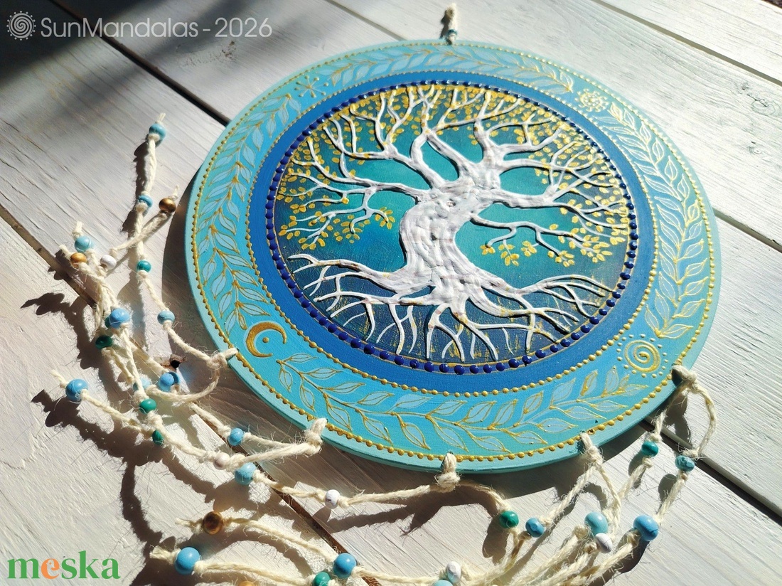 Arany nyír  Életfa  - otthon & életmód - dekoráció - fali és függő dekoráció - falra akasztható dekor - Meska.hu