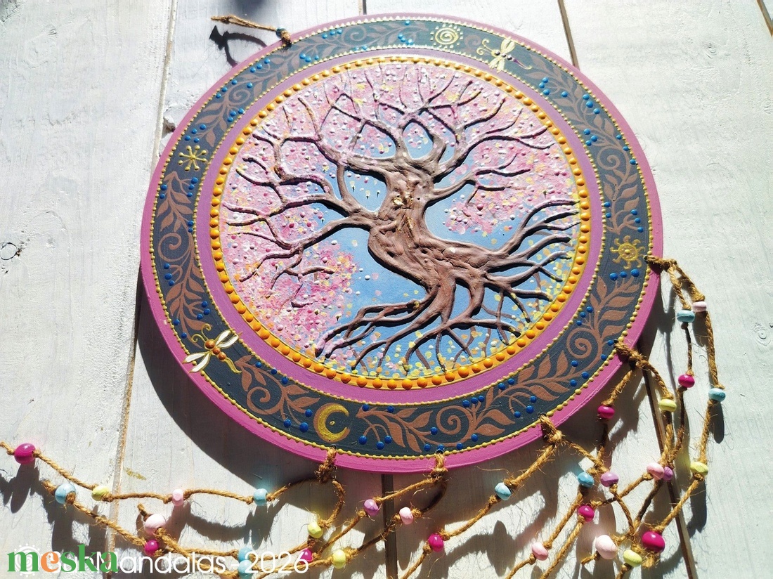 Cseresznyevirág   Életfa  - otthon & életmód - dekoráció - fali és függő dekoráció - falra akasztható dekor - Meska.hu