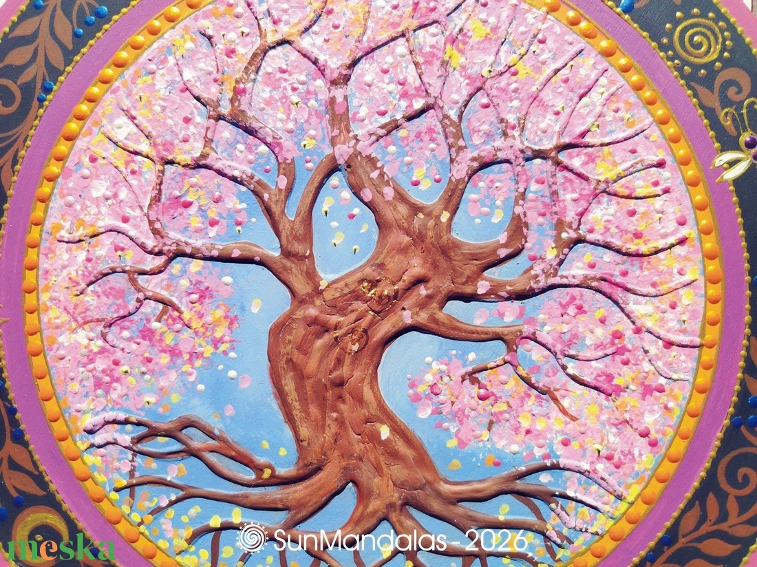 Cseresznyevirág   Életfa  - otthon & életmód - dekoráció - fali és függő dekoráció - falra akasztható dekor - Meska.hu