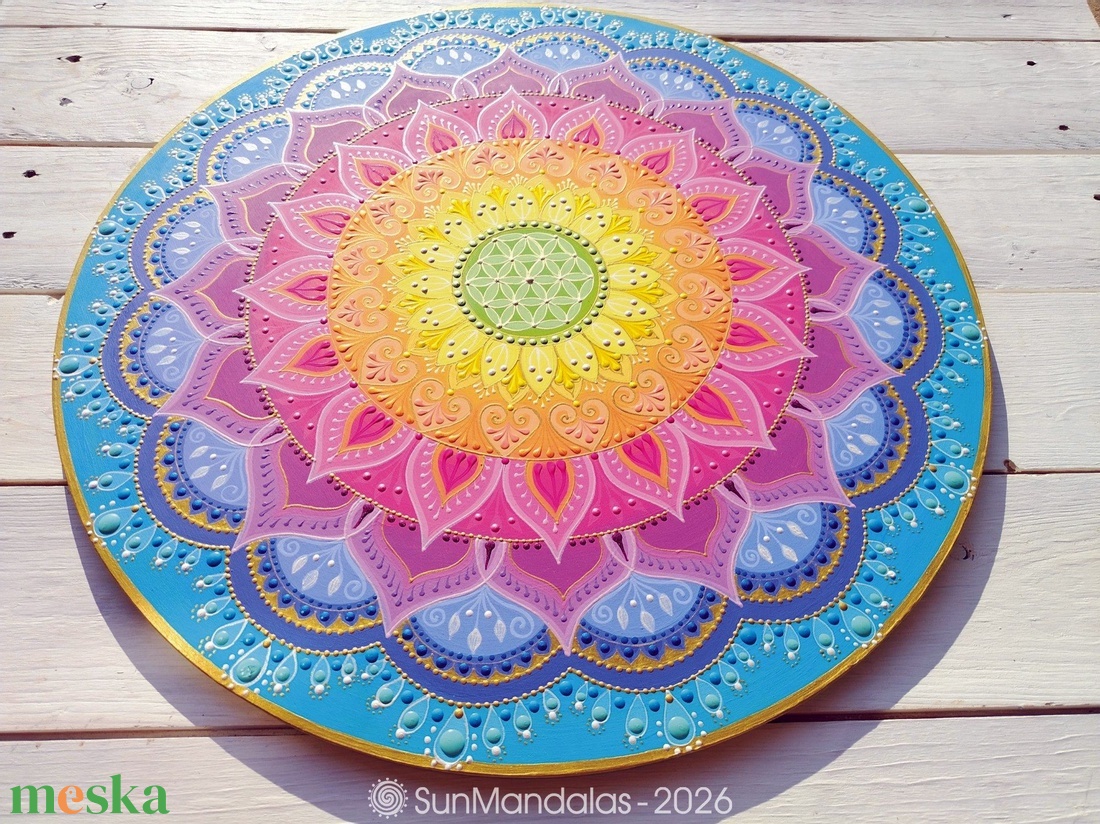 Szivárvány Mandala  - otthon & életmód - dekoráció - spiritualitás - mandala - Meska.hu