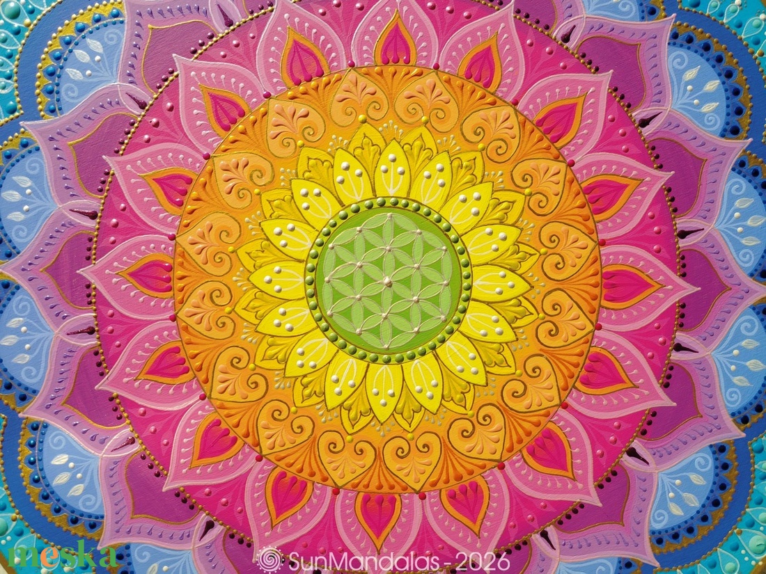 Szivárvány Mandala  - otthon & életmód - dekoráció - spiritualitás - mandala - Meska.hu