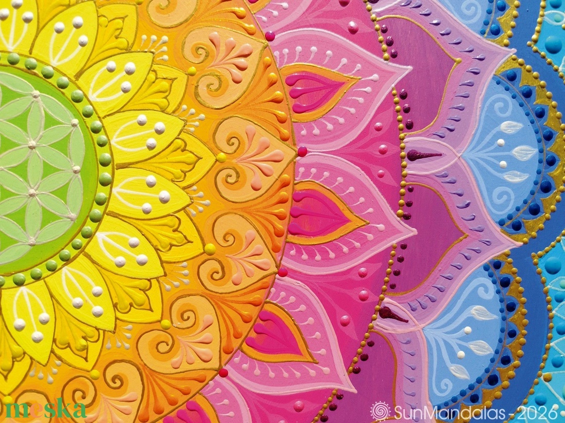 Szivárvány Mandala  - otthon & életmód - dekoráció - spiritualitás - mandala - Meska.hu