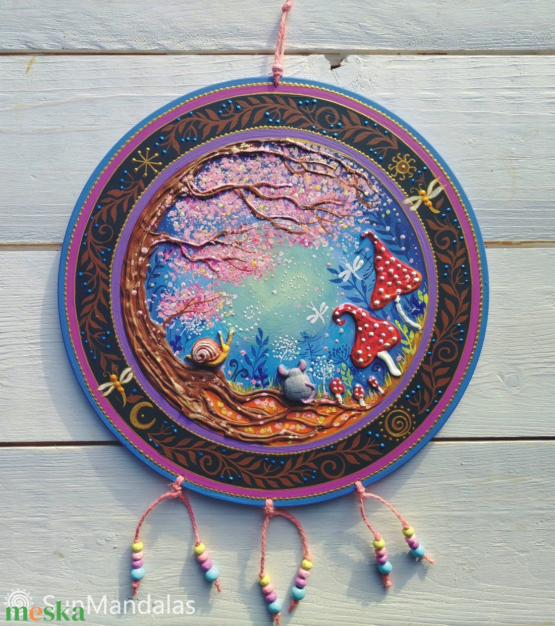 Varázserdő csigával és kisegérrel - otthon & életmód - dekoráció - spiritualitás - mandala - Meska.hu