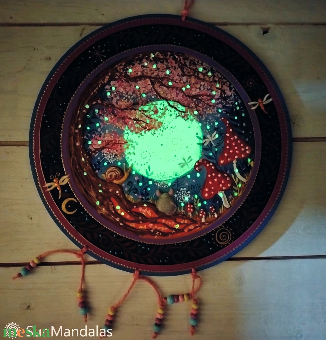 Varázserdő csigával és kisegérrel - otthon & életmód - dekoráció - spiritualitás - mandala - Meska.hu