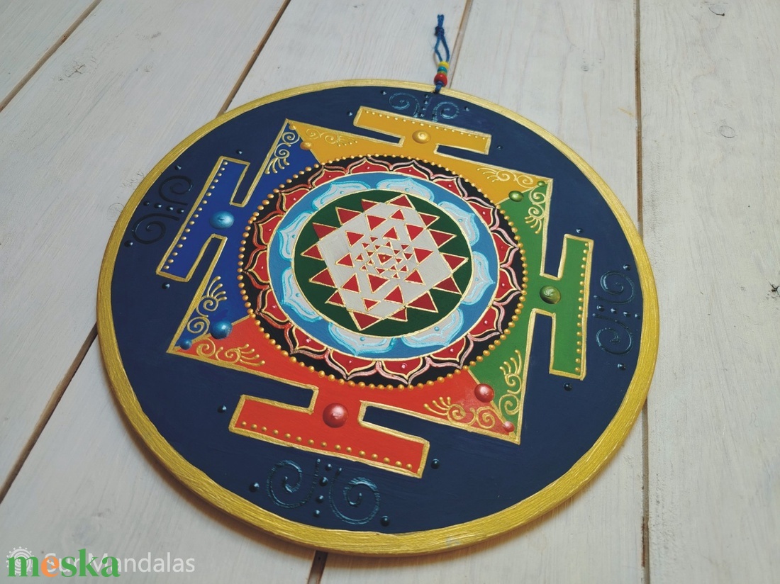   Mini Sri Yantra - otthon & életmód - dekoráció - spiritualitás - mandala - Meska.hu