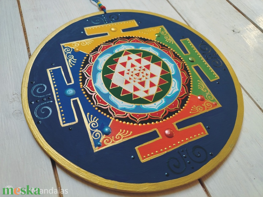  Mini Sri Yantra - otthon & életmód - dekoráció - spiritualitás - mandala - Meska.hu