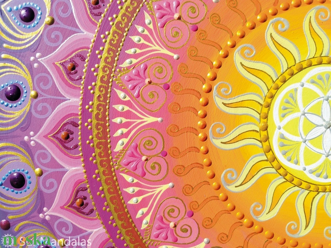 Bíbor  NapMandala - otthon & életmód - dekoráció - spiritualitás - mandala - Meska.hu