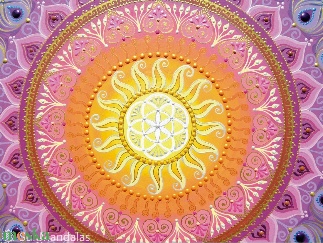 Bíbor  NapMandala - otthon & életmód - dekoráció - spiritualitás - mandala - Meska.hu