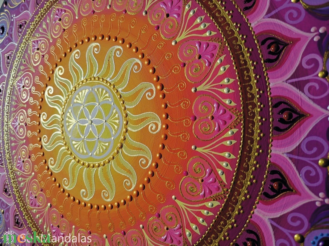 Bíbor  NapMandala - otthon & életmód - dekoráció - spiritualitás - mandala - Meska.hu