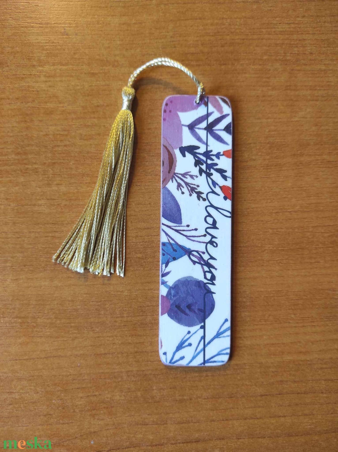 'I Love You' fa könyvjelző  - könyv & zene - könyvjelző - Meska.hu