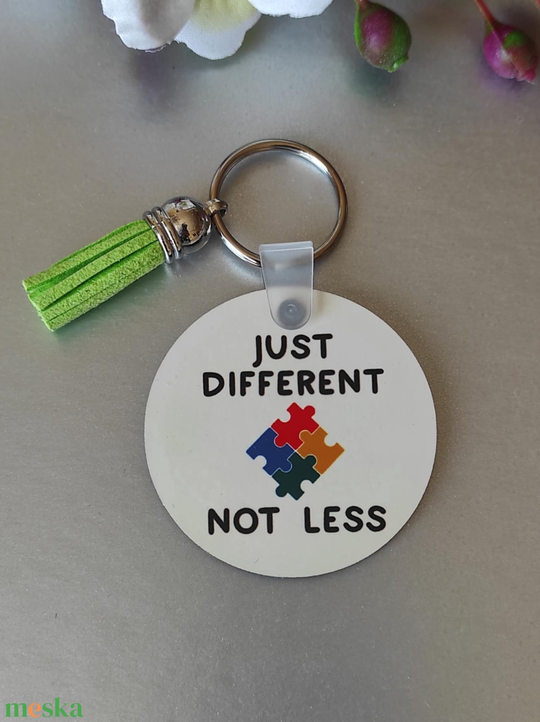 'Just different - Not less' autizmus tudatosság kulcstartó - táska & tok - kulcstartó & táskadísz - kulcstartó - Meska.hu 'Just different - Not less' autizmus tudatosság kulcstartó - táska & tok - kulcstartó & táskadísz - kulcstartó - Meska.hu